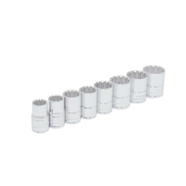 1/2" drive spline short socket set 8PC